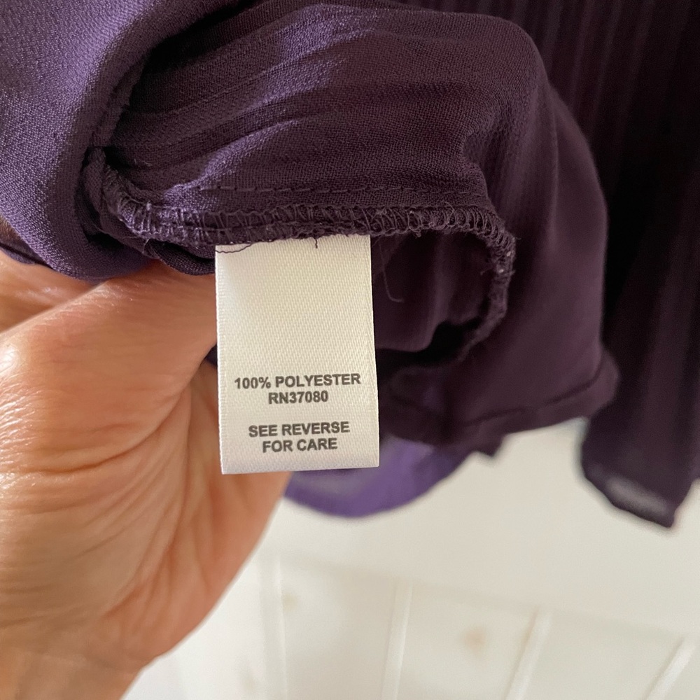 Women’s Cato Purple Short Sleeve Blouse Top Size Plus 26 /28 W - Picture 6 of 6
